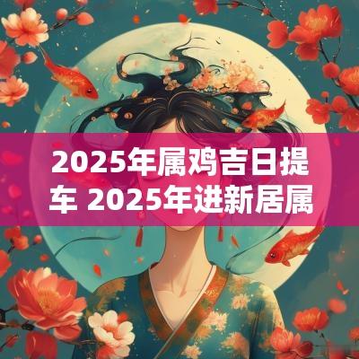 2025年属鸡吉日提车 2025年进新居属鸡吉日