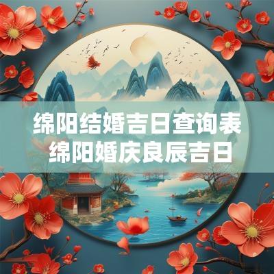 绵阳结婚吉日查询表 绵阳婚庆良辰吉日