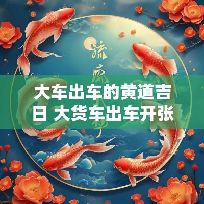 大车出车的黄道吉日 大货车出车开张吉日怎么选