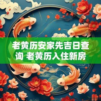 老黄历安家先吉日查询 老黄历入住新房吉日