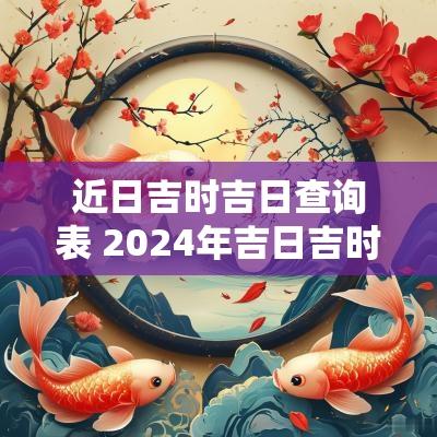 近日吉时吉日查询表 2025年吉日吉时