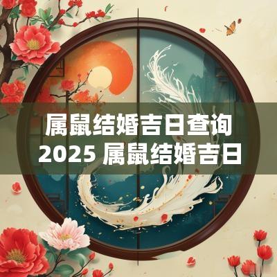 属鼠结婚吉日查询2025 属鼠结婚吉日查询