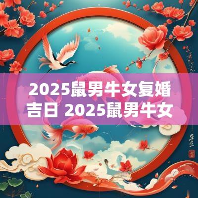 2025鼠男牛女复婚吉日 2025鼠男牛女结婚最佳日期