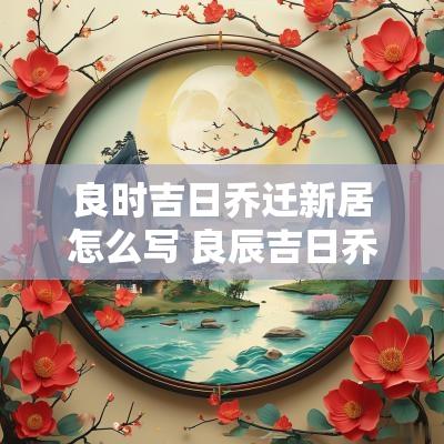 良时吉日乔迁新居怎么写 良辰吉日乔迁日子怎么选