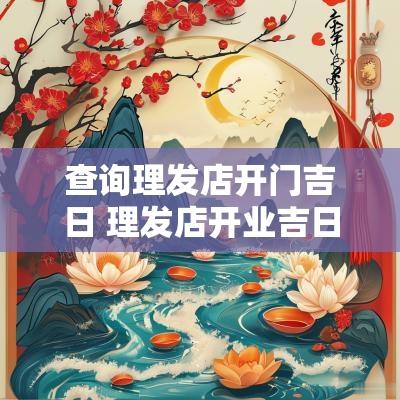 查询理发店开门吉日 理发店开业吉日查询