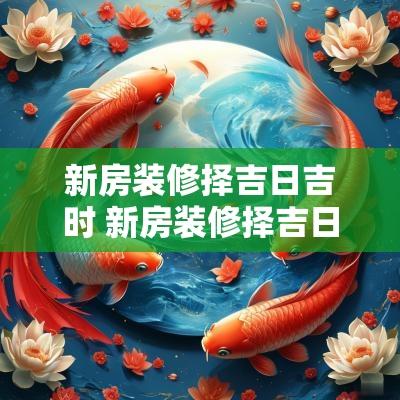 新房装修择吉日吉时 新房装修择吉日查询