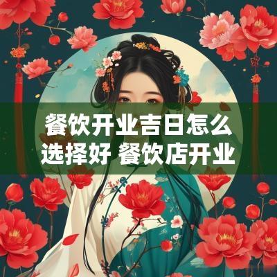 餐饮开业吉日怎么选择好 餐饮店开业选择什么日子最好