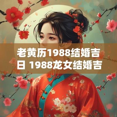老黄历1988结婚吉日 1988龙女结婚吉日