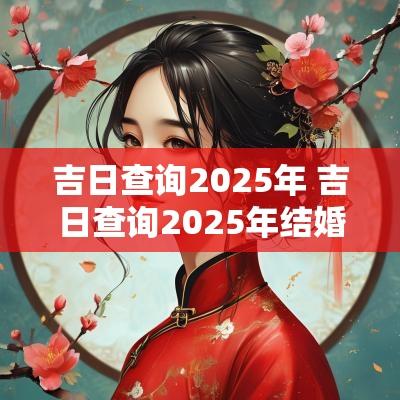 吉日查询2025年 吉日查询2025年结婚日子