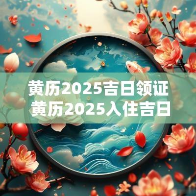 黄历2025吉日领证 黄历2025入住吉日