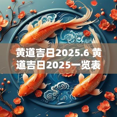 黄道吉日2025.6 黄道吉日2025一览表