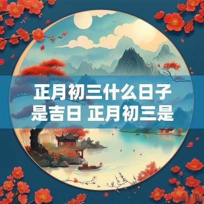 正月初三什么日子是吉日 正月初三是什么日