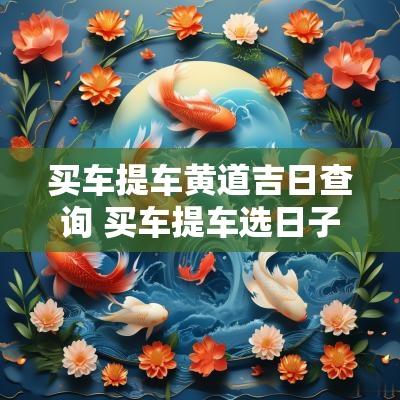 买车提车黄道吉日查询 买车提车选日子怎么看黄历