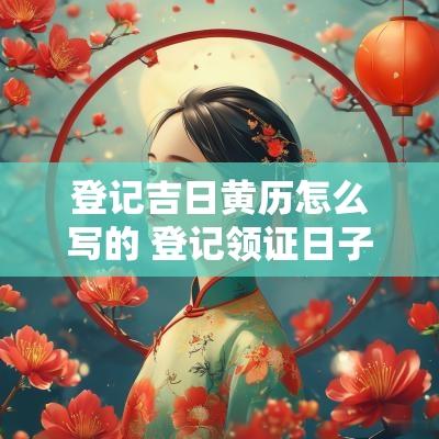 登记吉日黄历怎么写的 登记领证日子黄道吉日