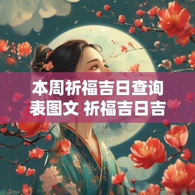 本周祈福吉日查询表图文 祈福吉日吉时大全表图