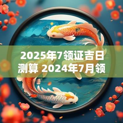 2025年7领证吉日测算 2025年7月领证吉日一览表