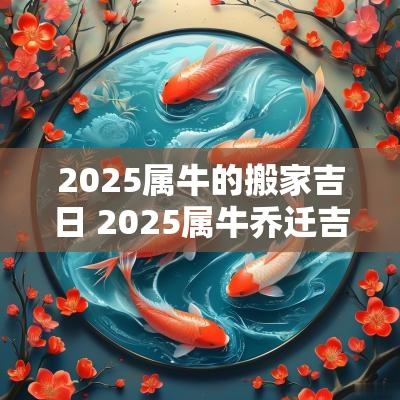 2025属牛的搬家吉日 2025属牛乔迁吉日