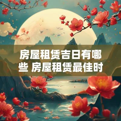 房屋租赁吉日有哪些 房屋租赁最佳时间段