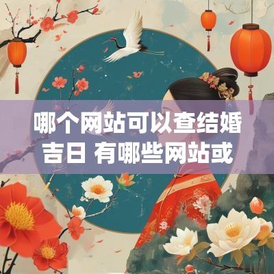 哪个网站可以查结婚吉日 有哪些网站或app可以查询结婚吉日