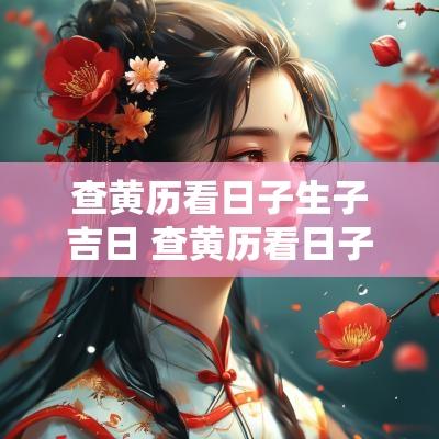 查黄历看日子生子吉日 查黄历看日子2025年