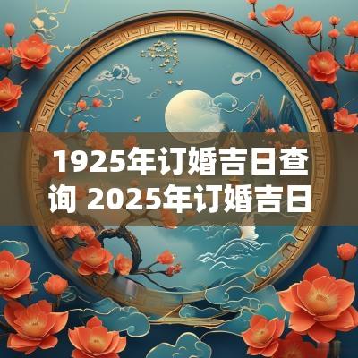 1925年订婚吉日查询 2025年订婚吉日查询表