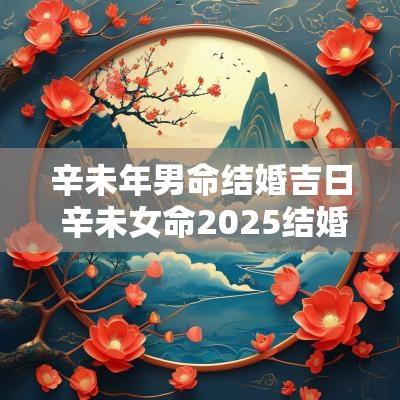 辛未年男命结婚吉日 辛未女命2025结婚吉日