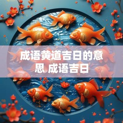 成语黄道吉日的意思 成语吉日