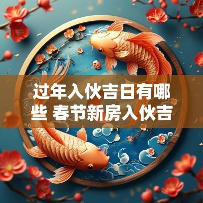 过年入伙吉日有哪些 春节新房入伙吉日怎么选