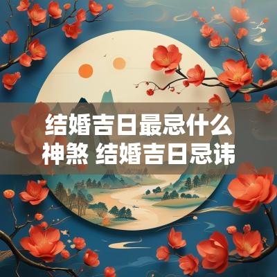 结婚吉日最忌什么神煞 结婚吉日忌讳哪个节气