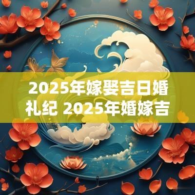 2025年嫁娶吉日婚礼纪 2025年婚嫁吉日吉时