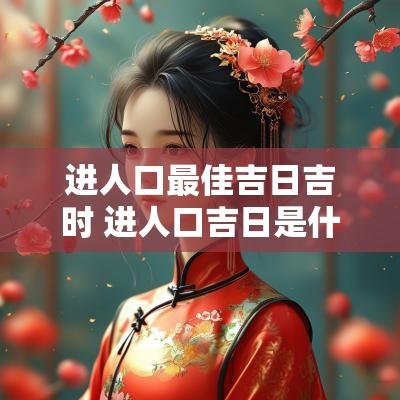 进人口最佳吉日吉时 进人口吉日是什么意思