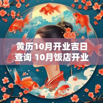黄历10月开业吉日查询 10月饭店开业吉日