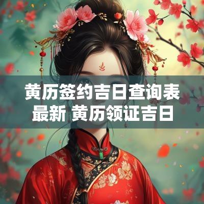 黄历签约吉日查询表最新 黄历领证吉日查询2025
