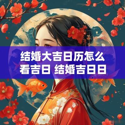 结婚大吉日历怎么看吉日 结婚吉日日历2025