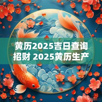 黄历2025吉日查询招财 2025黄历生产吉日查询