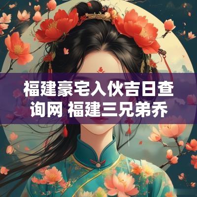 福建豪宅入伙吉日查询网 福建三兄弟乔迁吉日