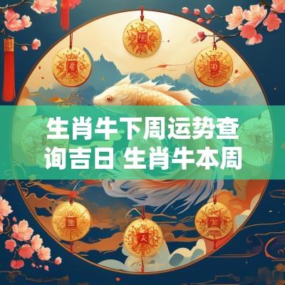 生肖牛下周运势查询吉日 生肖牛本周运势查询