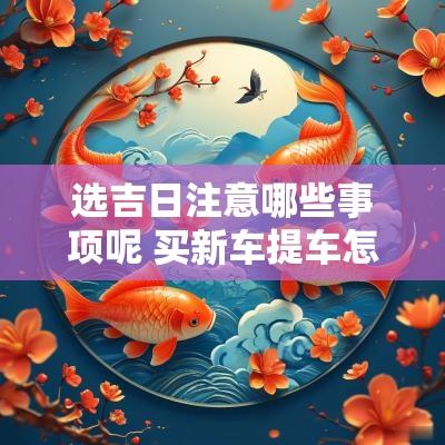 选吉日注意哪些事项呢 买新车提车怎么选吉日