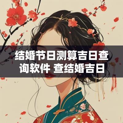 结婚节日测算吉日查询软件 查结婚吉日下载哪个软件好