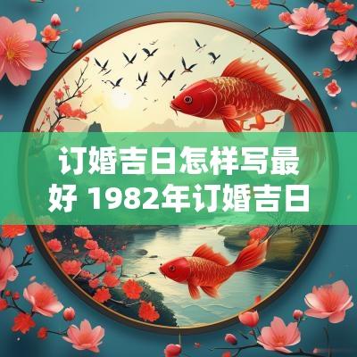 订婚吉日怎样写最好 1982年订婚吉日