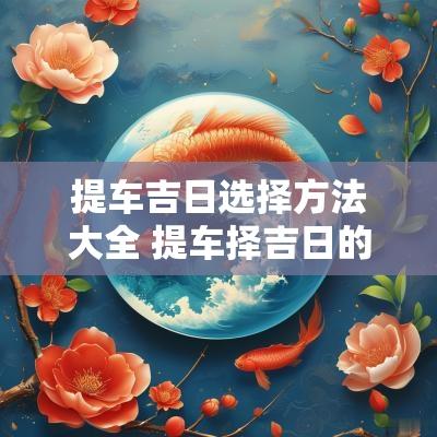提车吉日选择方法大全 提车择吉日的最简单方法