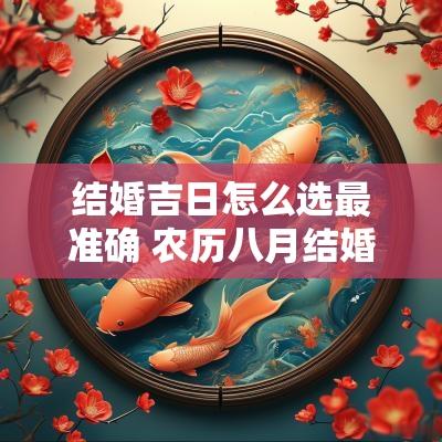 结婚吉日怎么选最准确 农历八月结婚最佳吉日