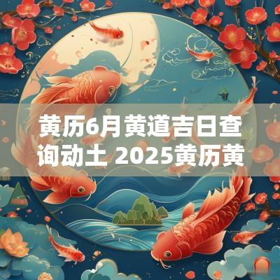 黄历6月黄道吉日查询动土 2025黄历黄道吉日动土