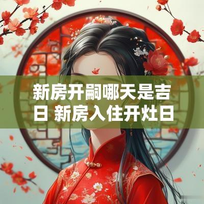 新房开嗣哪天是吉日 新房入住开灶日期