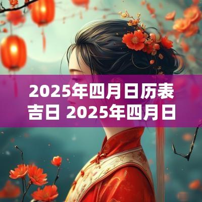 2025年四月日历表吉日 2025年四月日历