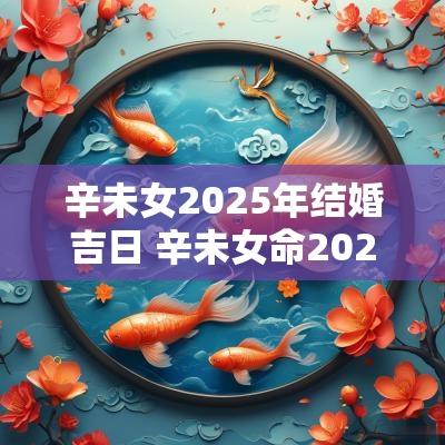 辛未女2025年结婚吉日 辛未女命2025结婚吉日