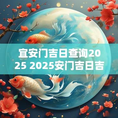 宜安门吉日查询2025 2025安门吉日吉时查询