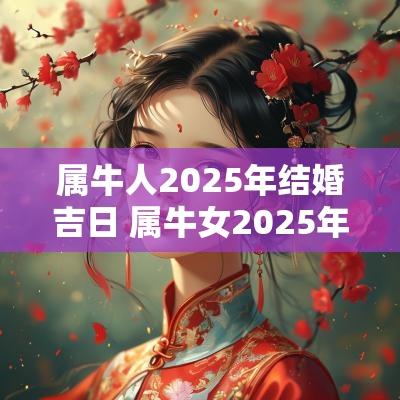 属牛人2025年结婚吉日 属牛女2025年订婚吉日