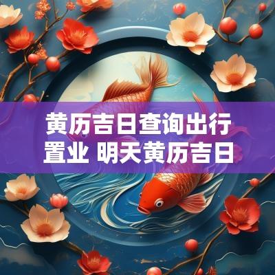 黄历吉日查询出行置业 明天黄历吉日查询结果