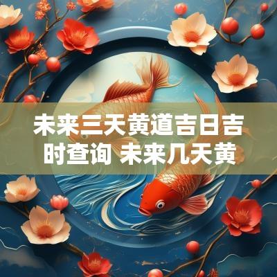 未来三天黄道吉日吉时查询 未来几天黄历查询